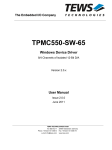 User Manual - TEWS TECHNOLOGIES