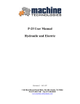 P-25 User Manual Hydraulic and Electric