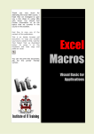 Microsoft Excel VBA User Manual