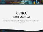 USER MANUAL - Centre for Education & Training