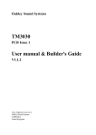 TM3030 User manual & Builder`s Guide