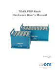 TDAS PRO Rack Hardware User`s Manual