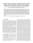 Patient Infusion Pattern based Access Control Schemes for Wireless