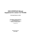 DISK INTERFACE Manual Supplement for version 4 of TR-DOS
