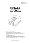 User`s Manual, MPX-70 (English)