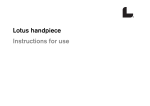 Lotus handpiece Instructions for use