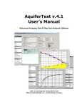 AquiferTest v.4.1 User`s Manual