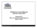 FleetFocus User Manual - Texas Comptroller of Public Accounts