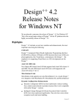 Design 4.2 Release Notes for Windows NT