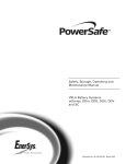Safety, Storage, Operating and Maintenance Manual