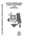 ERTS User Manual - Rhode Island Board of Elections