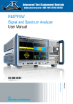 R&S FSW User Manual - Advanced Test Equipment Rentals