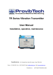 TR Series Vibration Transmitter User Manual