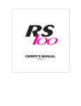 RS100 Owner`s Manual