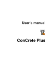 Users Manuel ConCrete Plus