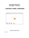 VisitNC Control Panel User manual