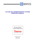 ICS-1500 Ion Chromatography System Operator`s Manual