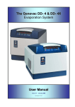 The Genevac DD- 4 & DD- 4X Evaporation System User Manual