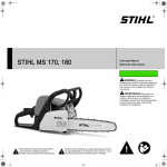 STIHL MS 170, 180 Owners Instruction Manual