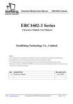 Character Module User Manual ERC1602-3 Series