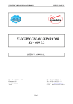 electric cream separator fj – 600 ll user´s manual