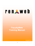 FacultyWeb Training Manual