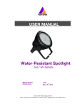 USER MANUAL Water-Resistant Spotlight