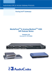 LTRT-65606 MediaPack & Mediant 1000 SIP Analog