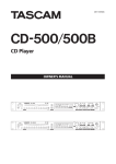 CD-500/CD-500B Owner`s Manual