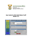 User Guide for DEA Solid Waste Tariff Model v1.5
