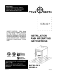 INSTALLATION AND OPERATING INSTRUCTIONS SERIAL #