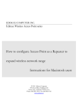 How to configure Access Point as a Repeater to expand