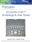 ACUSON X150™ Knobology & User Guide