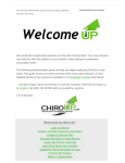 We would like to personally welcome you the elite ChiroUp team