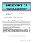 Speleonics #29 (2013) - National Speleological Society