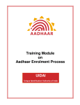 Training Module on Aadhaar Enrolment Process UIDAI