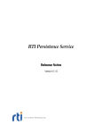 RTI Persistence Service Release Notes