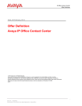 Offer Definition Avaya IP Office Contact Center