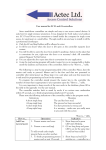 User manual for SC 03 and 04 controllers. Actec stand