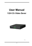 User Manual 1/2/4 Ch Video Sever