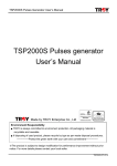TSP2000S Pulses generator User`s Manual