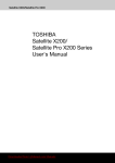Toshiba SATELLITE X200-21K User Guide Manual