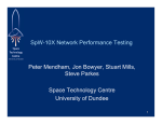 SpW-10X Network Performance Testing Presentation