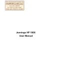 Jennings HP 100X User Manual