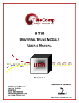 universal trunk module user`s manual