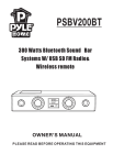 Pyle Miscellaneous Parts User Manual