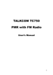 TALKCOM TC750 PMR with FM Radio