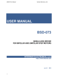 USER MANUAL BSD-073