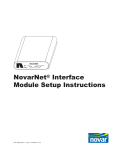 NovarNet® Interface Module Setup Instructions