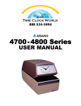 Amano 4700 - 4800 series Mechanical Time Stamp User Manual